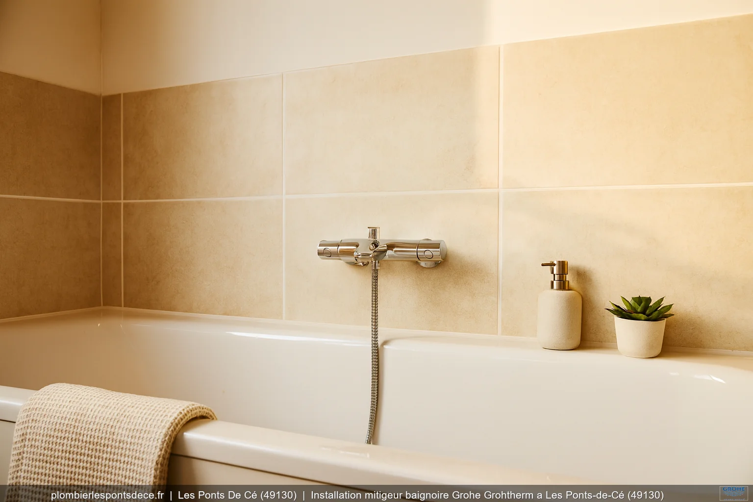 Installation mitigeur baignoire Grohe Grohtherm a Les Ponts-de-Cé (49130)