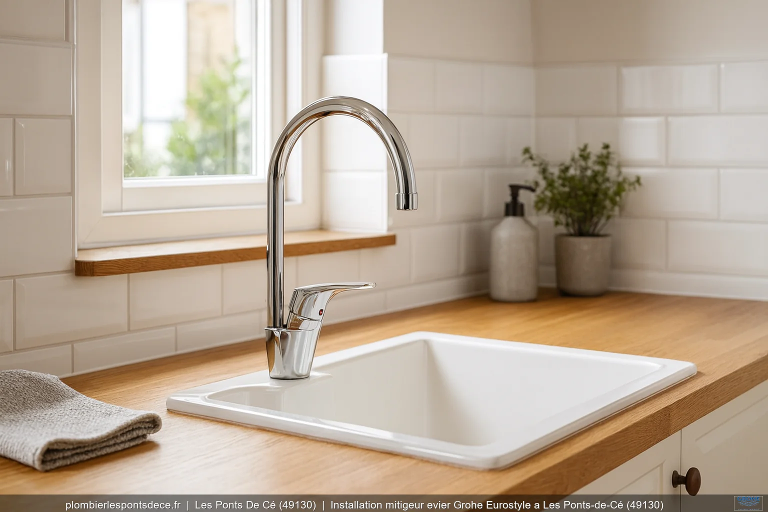 Installation mitigeur evier Grohe Eurostyle a Les Ponts-de-Cé (49130)